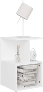 vidaXL Κομοδίνο Λευκό 35 x 35 x 55 εκ. από Μοριοσανίδα N/A Λευκό