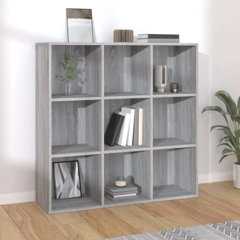 vidaXL Βιβλιοθήκη Γκρι Sonoma 98 x 30 x 98 εκ. N/A Γκρι