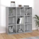 vidaXL Βιβλιοθήκη Γκρι Sonoma 98 x 30 x 98 εκ. N/A Γκρι
