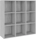 vidaXL Βιβλιοθήκη Γκρι Sonoma 98 x 30 x 98 εκ. N/A Γκρι