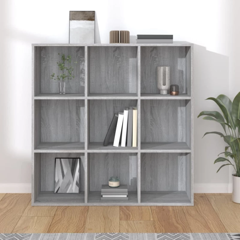 vidaXL Βιβλιοθήκη Γκρι Sonoma 98 x 30 x 98 εκ. N/A Γκρι