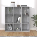 vidaXL Βιβλιοθήκη Γκρι Sonoma 98 x 30 x 98 εκ. N/A Γκρι