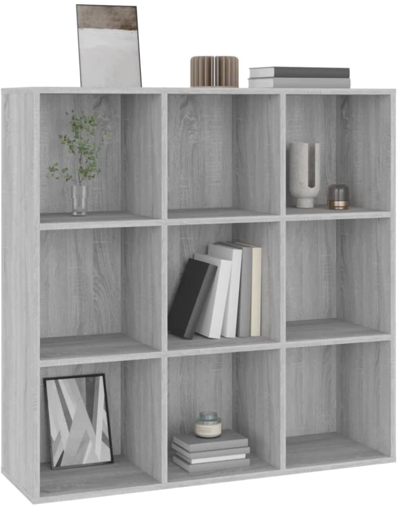 vidaXL Βιβλιοθήκη Γκρι Sonoma 98 x 30 x 98 εκ. N/A Γκρι