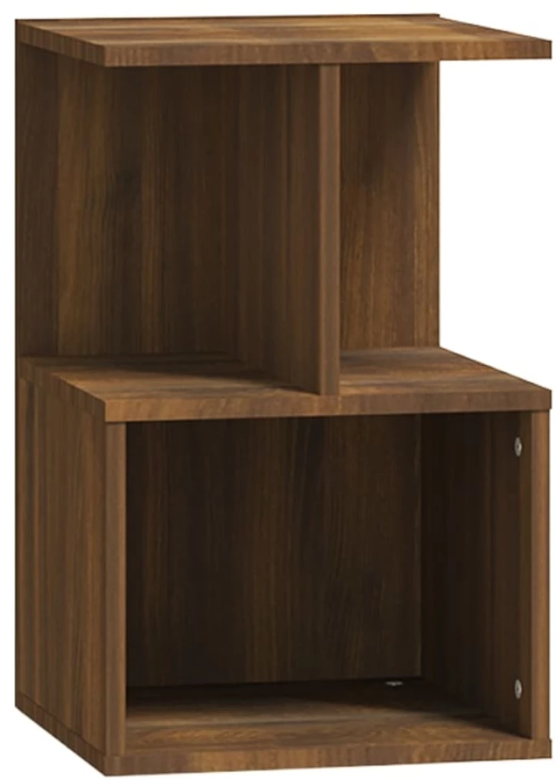 vidaXL Κομοδίνα 2 Τεμ. Καφέ Δρυς 35x35x55 εκ. από Επεξεργασμένο Ξύλο N/A Καφέ