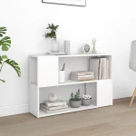 vidaXL Βιβλιοθήκη Λευκή 100 x 24 x 63 εκ. από Μοριοσανίδα N/A Λευκό