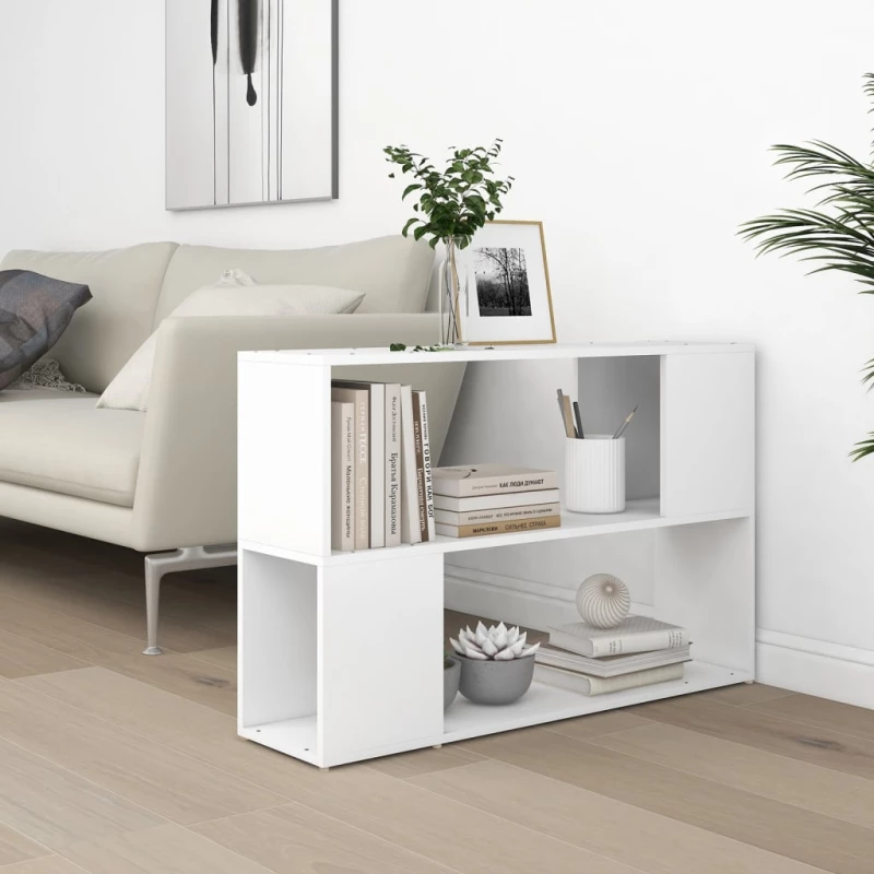 vidaXL Βιβλιοθήκη Λευκή 100 x 24 x 63 εκ. από Μοριοσανίδα N/A Λευκό