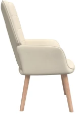 vidaXL Πολυθρόνα Relax Κρεμ Υφασμάτινη  Κρεμ