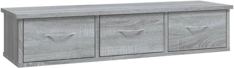 vidaXL Ντουλάπι Τοίχου Γκρι Sonoma 88x26x18,5 εκ. Επεξεργασμένο Ξύλο N/A Γκρι