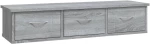 vidaXL Ντουλάπι Τοίχου Γκρι Sonoma 88x26x18,5 εκ. Επεξεργασμένο Ξύλο N/A Γκρι