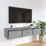 vidaXL Ντουλάπι Τοίχου Γκρι Sonoma 88x26x18,5 εκ. Επεξεργασμένο Ξύλο N/A Γκρι