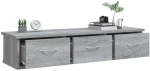 vidaXL Ντουλάπι Τοίχου Γκρι Sonoma 88x26x18,5 εκ. Επεξεργασμένο Ξύλο N/A Γκρι