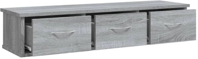 vidaXL Ντουλάπι Τοίχου Γκρι Sonoma 88x26x18,5 εκ. Επεξεργασμένο Ξύλο N/A Γκρι