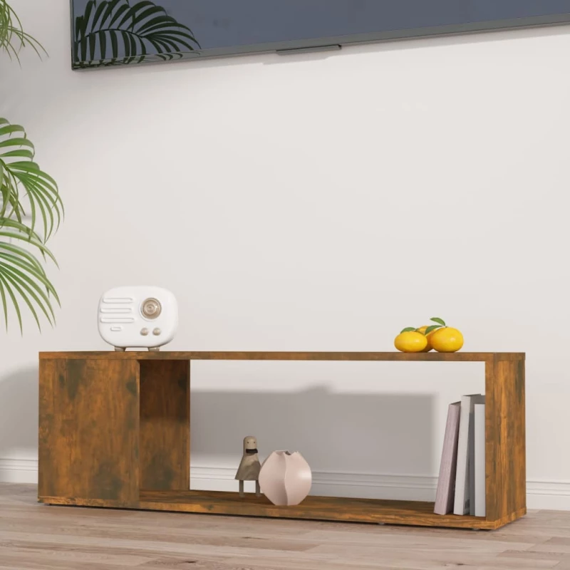 vidaXL Έπιπλο Τηλεόρασης Καπνιστή Δρυς 100x24x32 εκ. από Επεξεργ. Ξύλο N/A Καφέ