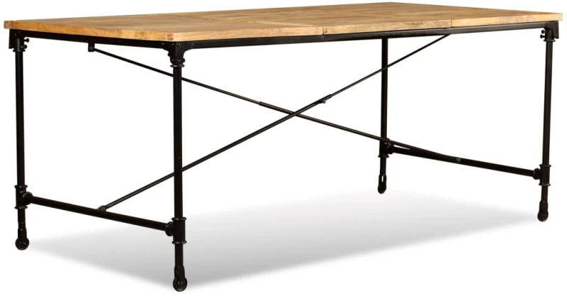 vidaXL Τραπεζαρία 180 εκ. από Μασίφ Ξύλο Μάνγκο 180 cm Καφέ