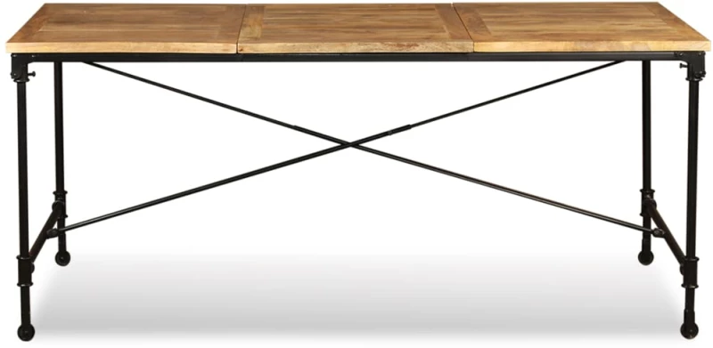 vidaXL Τραπεζαρία 180 εκ. από Μασίφ Ξύλο Μάνγκο 180 cm Καφέ