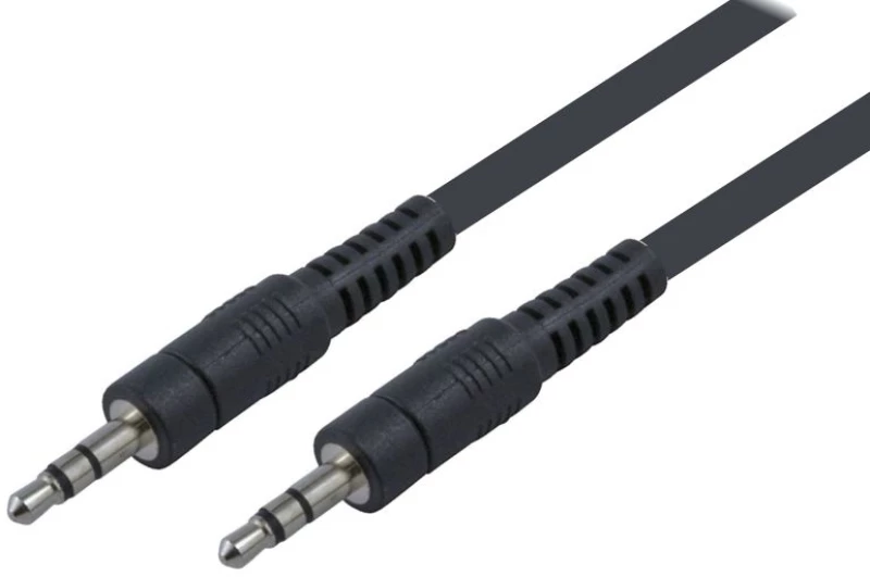 Powertech καλώδιο Jack stereo σε Jack stereo 3.5mm - 5m - Nickel - BLACK