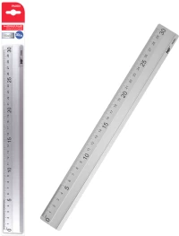 MP μεταλλικός χάρακας PA003, 30cm, ασημί