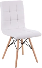 Καρέκλα CUPPLESSUS Λευκό PU 43x55x86cm
