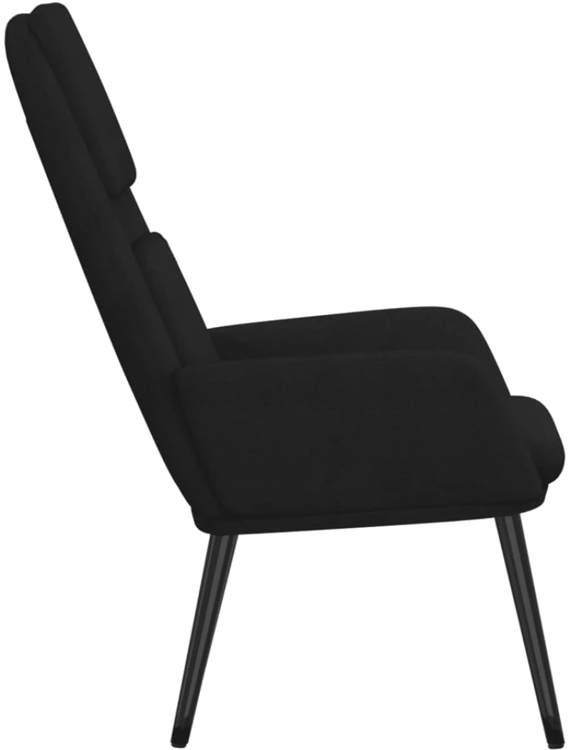 vidaXL Πολυθρόνα Relax Μαύρη Υφασμάτινη  Μαύρο