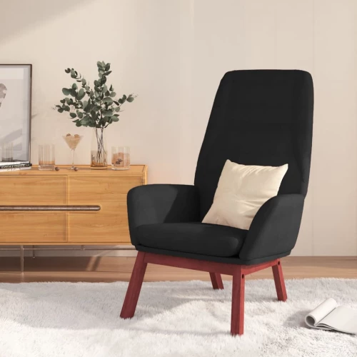 vidaXL Πολυθρόνα Relax Μαύρη Υφασμάτινη  Μαύρο
