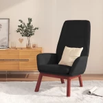 vidaXL Πολυθρόνα Relax Μαύρη Υφασμάτινη  Μαύρο