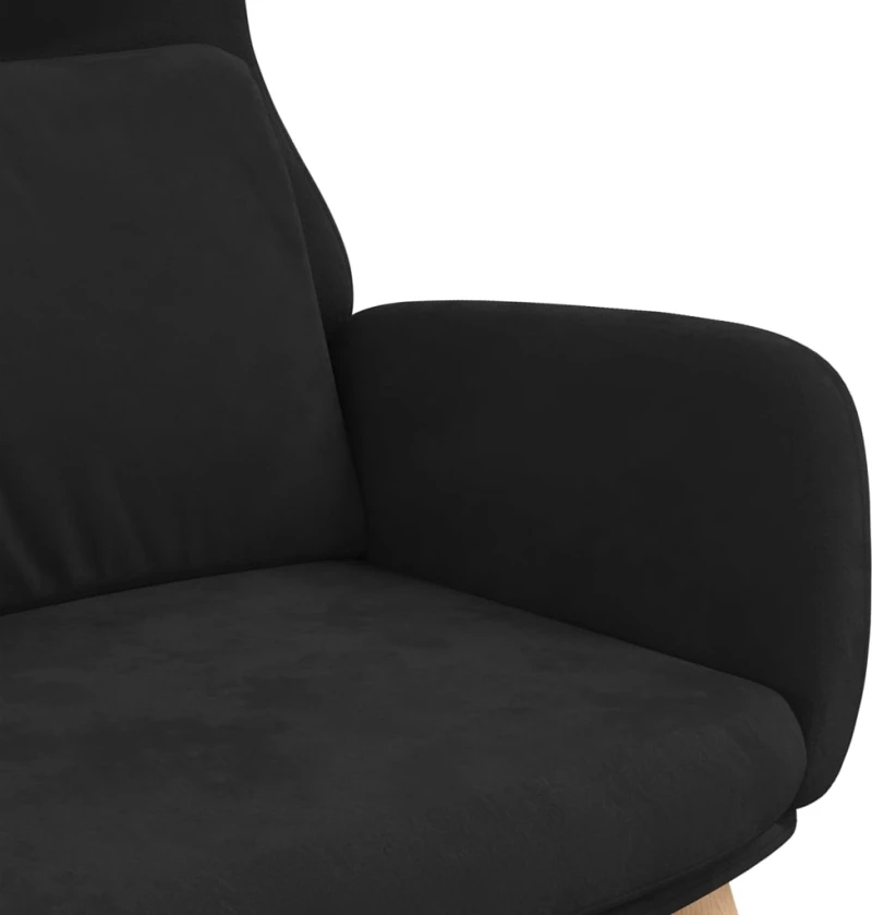 vidaXL Πολυθρόνα Relax Μαύρη Βελούδινη  Μαύρο