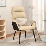 vidaXL Πολυθρόνα Relax Κρεμ Υφασμάτινη  Κρεμ