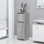 vidaXL Ντουλάπι Μπάνιου Γκρι Sonoma 30x30x95 εκ. Επεξεργασμένο Ξύλο N/A Γκρι