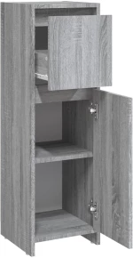 vidaXL Ντουλάπι Μπάνιου Γκρι Sonoma 30x30x95 εκ. Επεξεργασμένο Ξύλο N/A Γκρι
