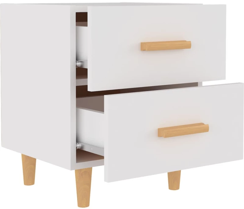 vidaXL Κομοδίνα 2 τεμ. Λευκά 40 x 35 x 47,5 εκ. N/A Λευκό