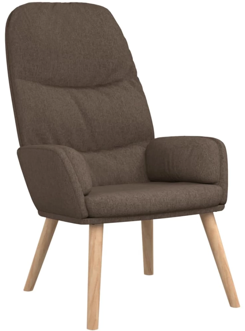 vidaXL Πολυθρόνα Relax Taupe Υφασμάτινη με Σκαμπό  μπεζ-γκρι