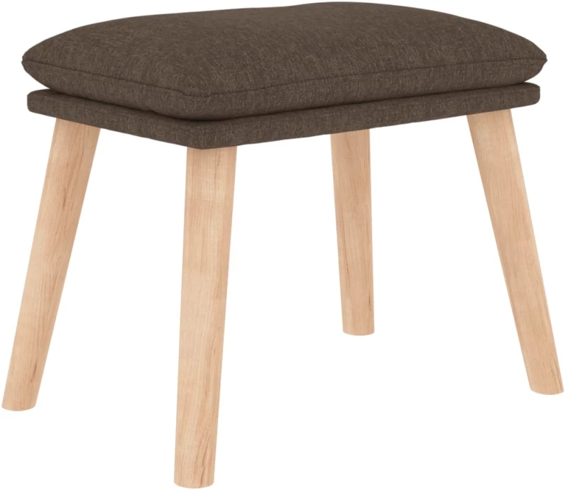 vidaXL Πολυθρόνα Relax Taupe Υφασμάτινη με Σκαμπό  μπεζ-γκρι