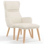 vidaXL Πολυθρόνα Relax Μπλε Βελούδινη με Σκαμπό  Μπλε