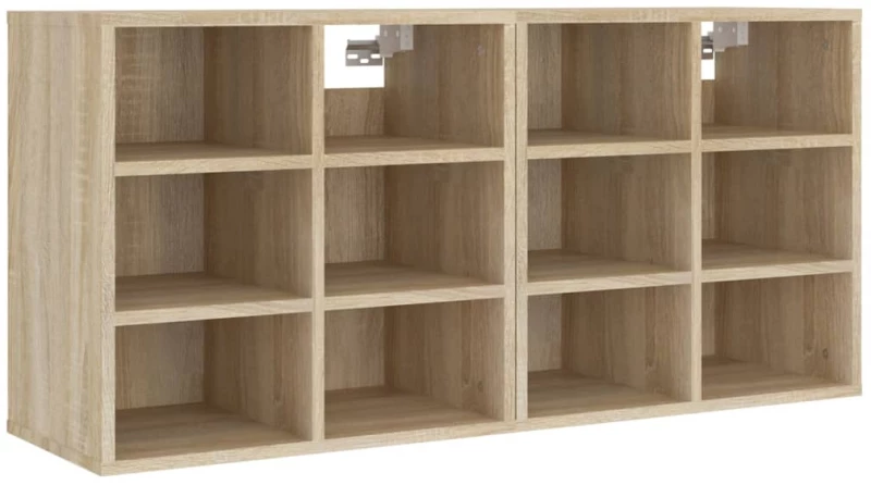 vidaXL Παπουτσοθήκη 2 τεμ. Sonoma Δρυς 52,5 x 30 x 50 εκ. N/A Καφέ
