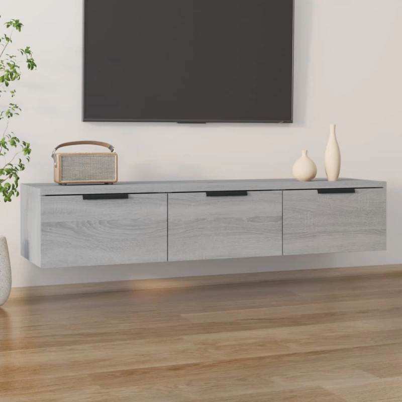 vidaXL Ντουλάπι Τοίχου Γκρι Sonoma102x30x20εκ. Επεξεργασμένο Ξύλο N/A Γκρι