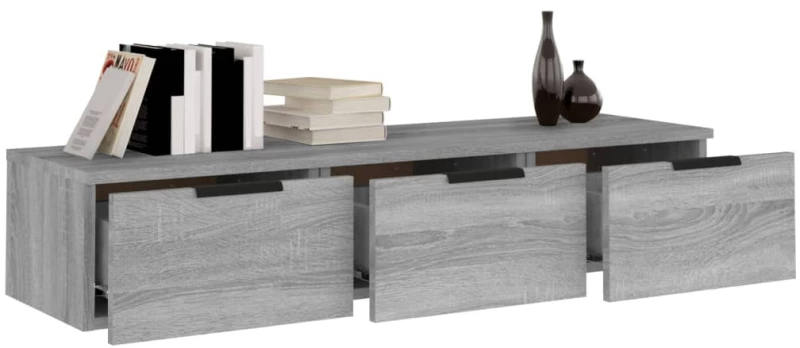 vidaXL Ντουλάπι Τοίχου Γκρι Sonoma102x30x20εκ. Επεξεργασμένο Ξύλο N/A Γκρι