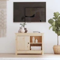 vidaXL Έπιπλο Τηλεόρασης 70x36,5x52 εκ. από Μασίφ Ξύλο Πεύκου N/A Καφέ