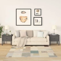 vidaXL Βοηθητικά Τραπέζια 2 τεμ. Γκρί 50x50x49 εκ. Μασίφ Ξύλο Πεύκου 50 x 50 x 49 cm Γκρι