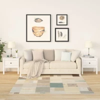 vidaXL Βοηθητικά Τραπέζια 2 τεμ. Λευκά 50x50x49 εκ. Μασίφ Ξύλο Πεύκου 50 x 50 x 49 cm Λευκό