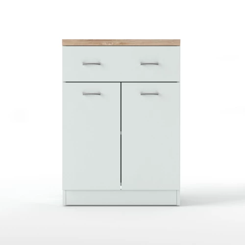 Κομότα ΚΟΜ2D1S 80x33x85εκ Λευκό-Σονόμα