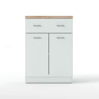 Κομότα ΚΟΜ2D1S 80x33x85εκ Λευκό-Σονόμα