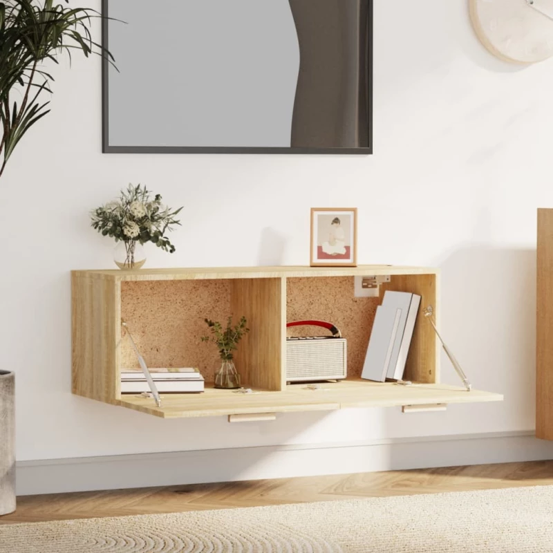 vidaXL Ντουλάπι Τοίχου Sonoma Δρυς 100x36,5x35 εκ. Επεξεργασμένο Ξύλο N/A Καφέ
