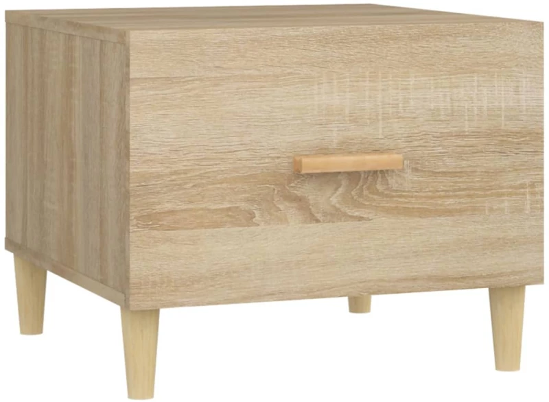 vidaXL Τραπεζάκια Σαλονιού 2 τεμ Sonoma Δρυς 50x50x40 εκ Επεξ. Ξύλο N/A Καφέ