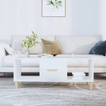 vidaXL Τραπεζάκι Σαλονιού Λευκό 102x50x40 εκ. από Επεξεργ. Ξύλο N/A Λευκό