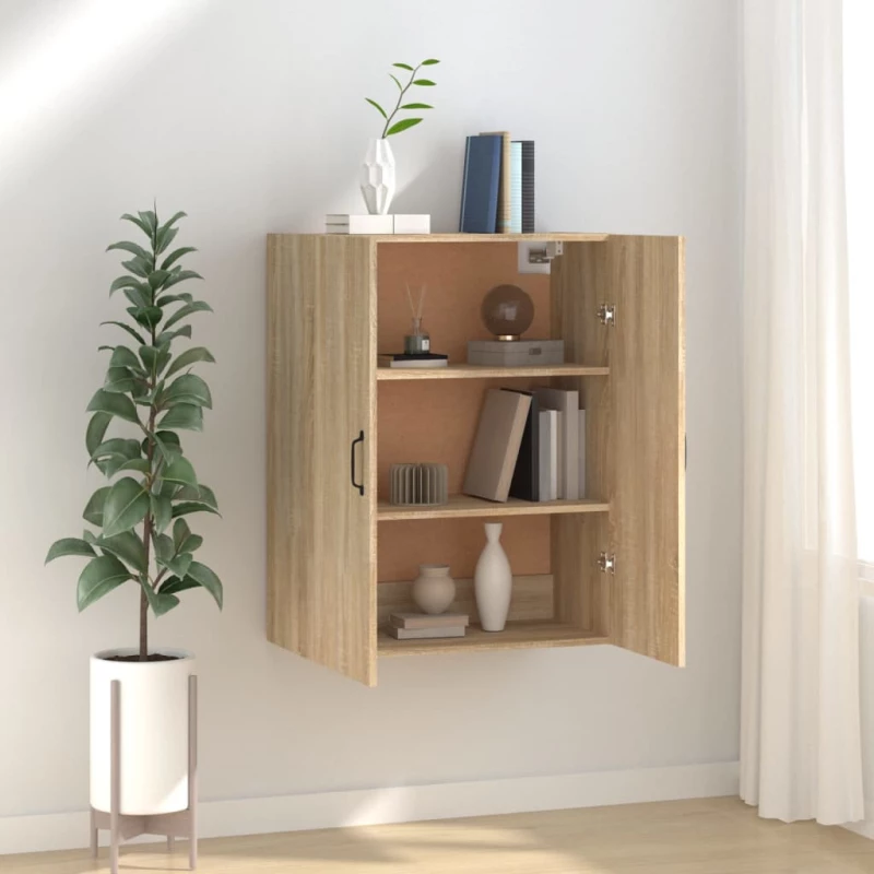 vidaXL Ντουλάπι Κρεμαστό Sonoma Δρυς 69,5x34x90 εκ. Επεξεργασμένο Ξύλο N/A Καφέ