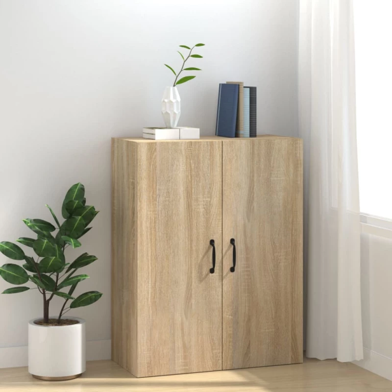 vidaXL Ντουλάπι Κρεμαστό Sonoma Δρυς 69,5x34x90 εκ. Επεξεργασμένο Ξύλο N/A Καφέ
