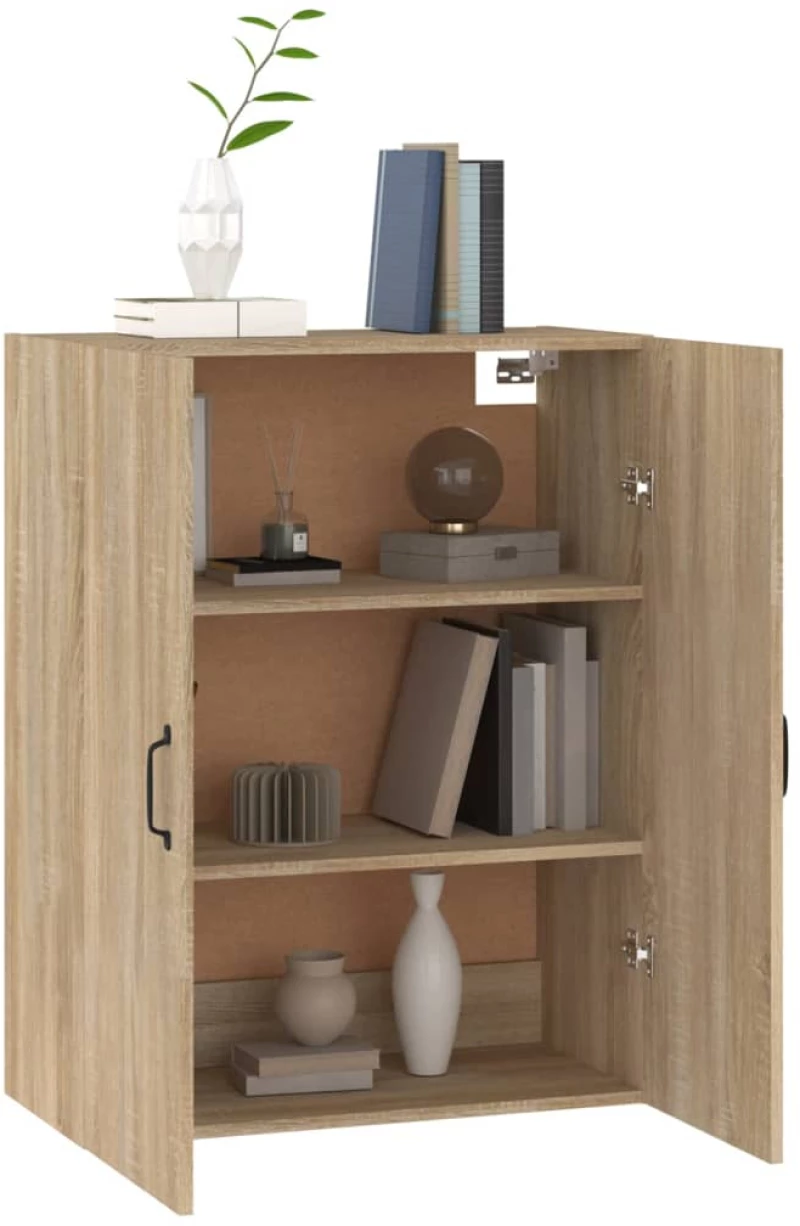 vidaXL Ντουλάπι Κρεμαστό Sonoma Δρυς 69,5x34x90 εκ. Επεξεργασμένο Ξύλο N/A Καφέ