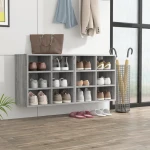 vidaXL Παπουτσοθήκη 2 τεμ. Γκρι Sonoma 52,5 x 30 x 50 εκ. N/A Γκρι
