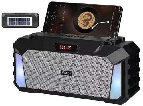 Ασύρματο ηχείο Bluetooth με ηλιακό πάνελ - P50S - 884669 - Black