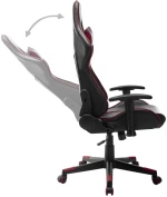 vidaXL Καρέκλα Gaming Μαύρο / Μπορντό από Συνθετικό Δέρμα  Πολύχρωμο